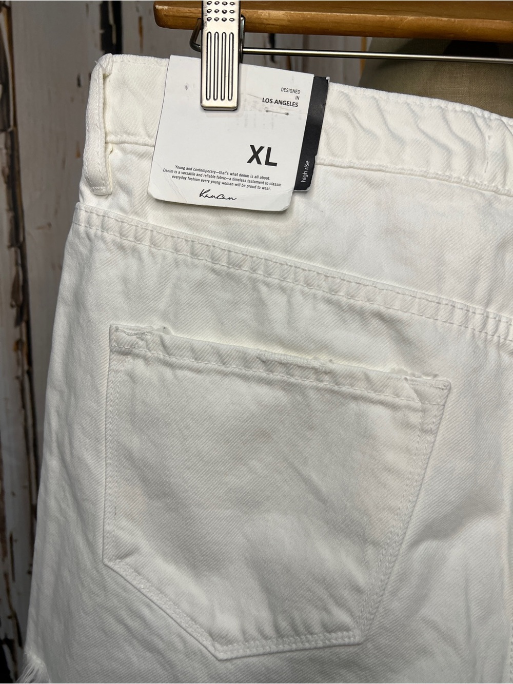 KanCan White Distressed Beach Denim Shorts - Picture 9 of 13